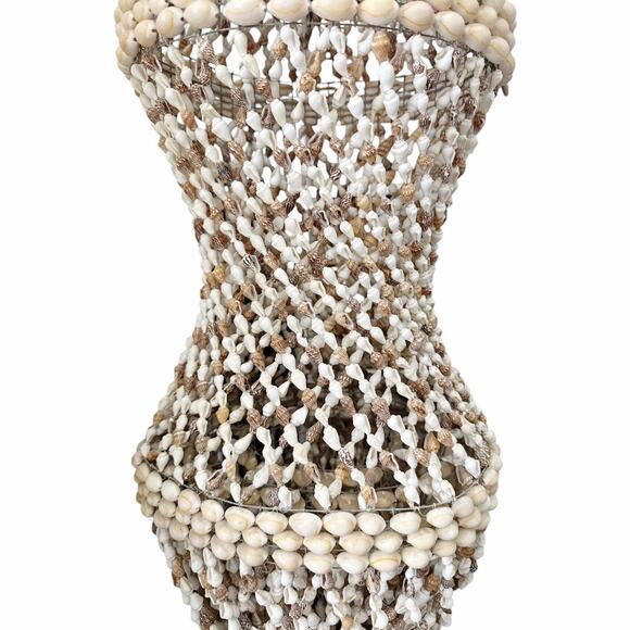 Vintage Boho Nassa Sea Shells Handmade Chandelier Lampshade 39” - Picture 6 of 10